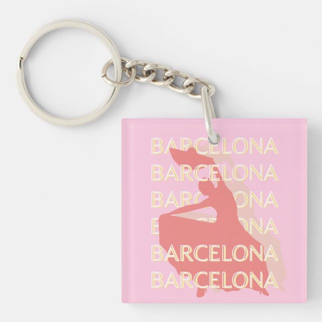 Barcelona Travel Art, Rosa, Pastel (Framsidan)