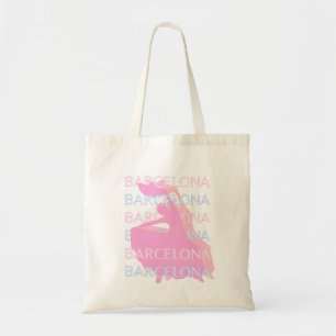 Barcelona Travel Art, Spanien, Pastel, Rosa Tygkasse