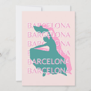 Barcelona Travel Art, Spanien, Travel Art Julkort