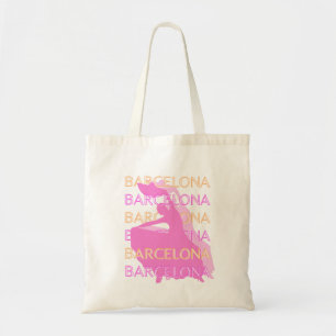Barcelona Travel Art, Spanien Travel Art, Orange Tygkasse