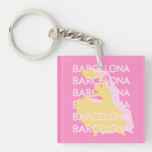 Barcelona Travel Art, Spanien, Travel Art, Rosa