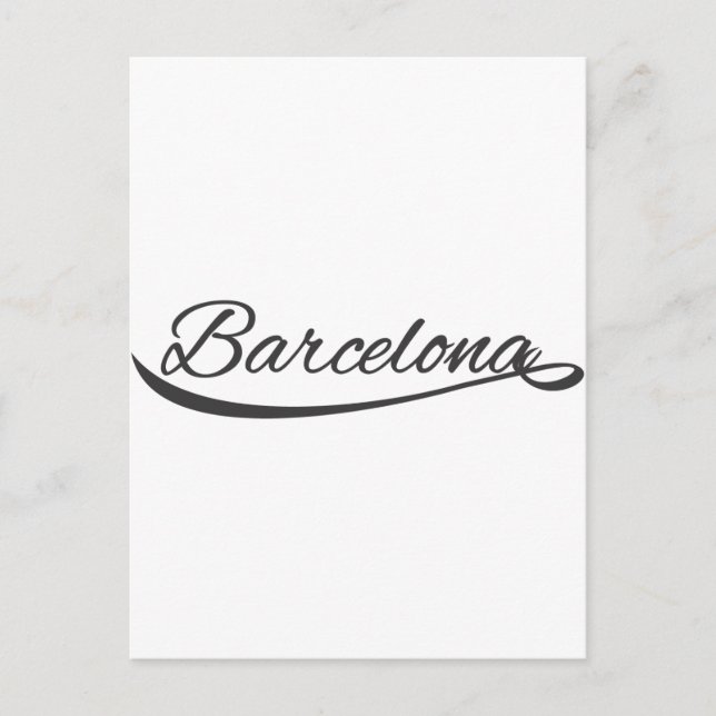 barcelona typografisk vykort (Framsida)