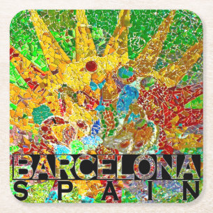 Barcelona Underlägg Papper Kvadrat