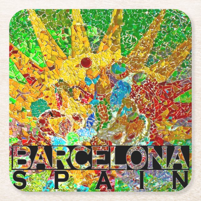 Barcelona Underlägg Papper Kvadrat (Framsidan)