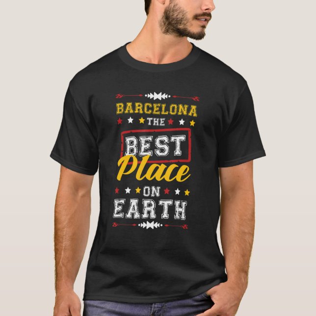 Barcelona Vacation Party Team Quote T Shirt (Framsida)