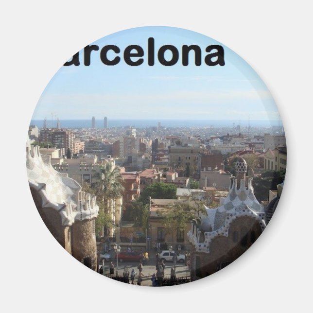 Barcelona View (St.K) i Spanien Magnet (Framsidan)