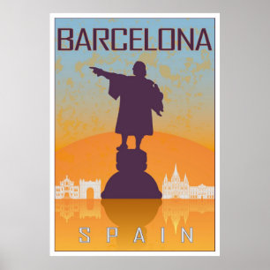 Barcelona vintage affisch