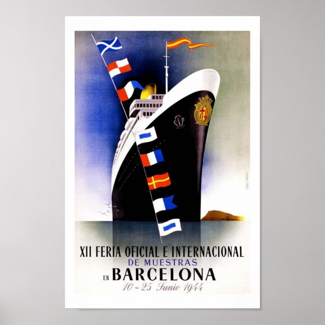 Barcelona Vintage resor Poster (Framsidan)