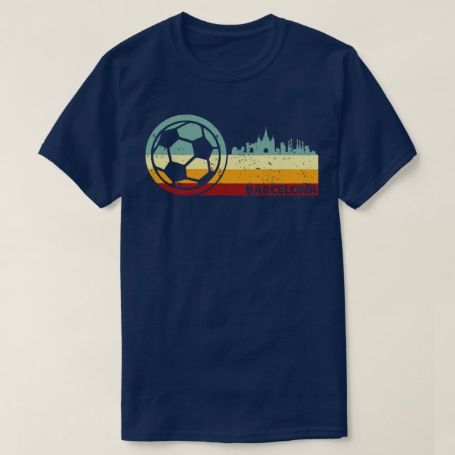 Barcelona Vintage Retro T Shirt (Design framsida)