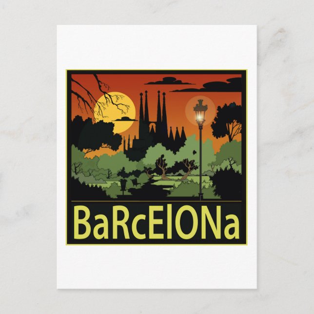 Barcelona Vykort (Framsida)