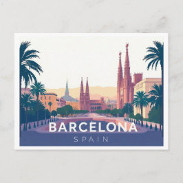 Barcelonakatatedralen i Spanien Vykort