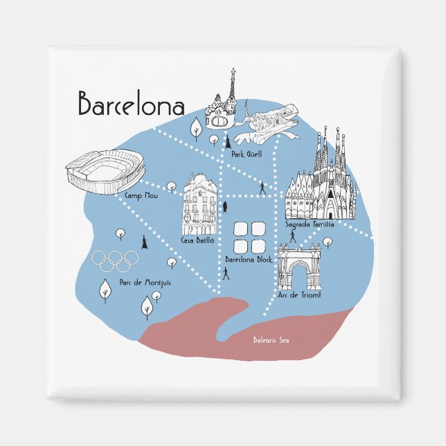 BarcelonaPoster - original Magnet (Framsidan)