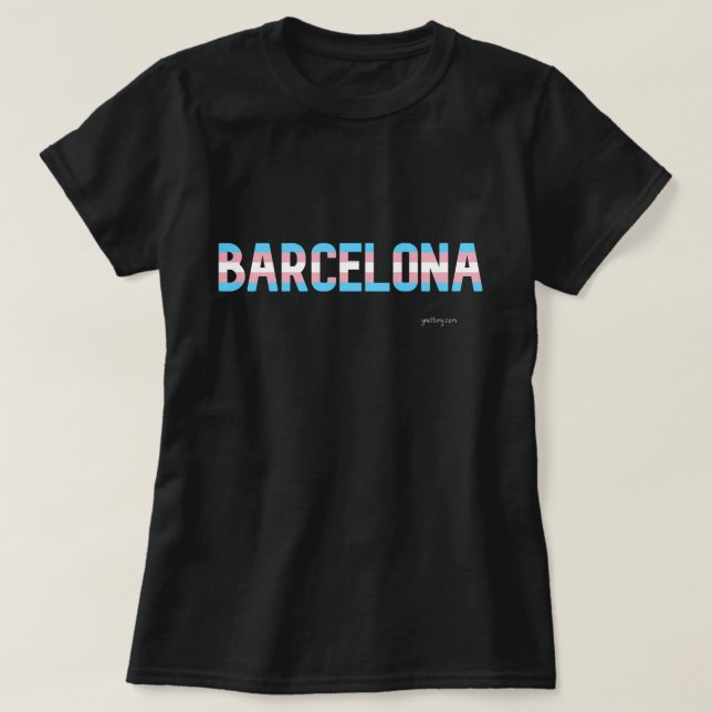 BarcelonaPridet Transgender Flagga T Shirt (Design framsida)