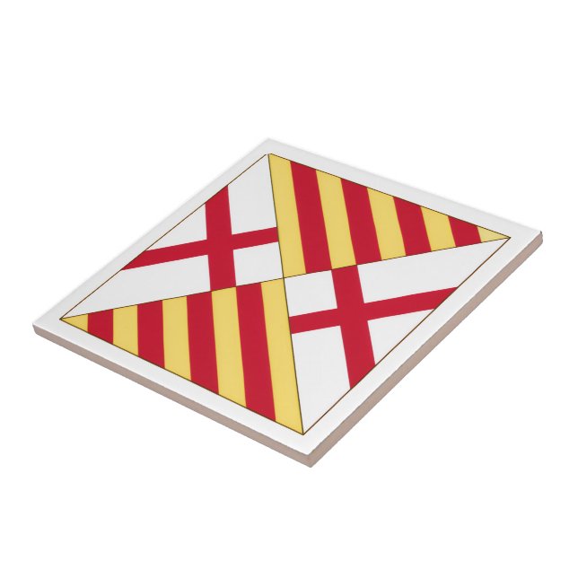 Barcelonas stadsvapen (utan krona) kakelplatta (Sidan)
