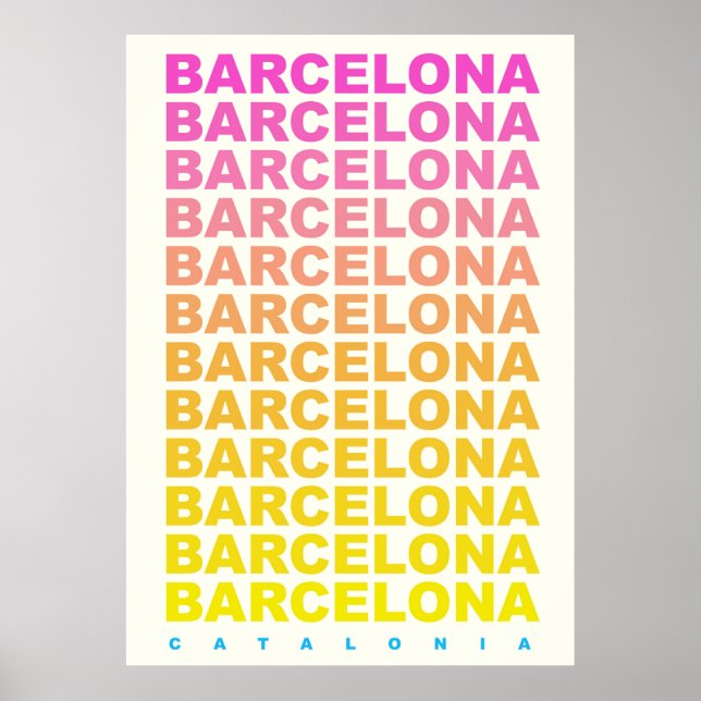 Barcelonas vintage-resposter poster (Framsidan)