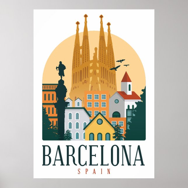 BarcelonaSkyline Poster (Framsidan)