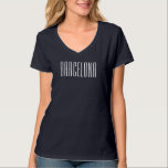 Barcelonatäckande, minimalistisk resetypgrafi t shirt<br><div class="desc">En enkel,  modern,  minimalistisk typografi med Barcelona (Spanien,  Europa) i hög contemporary.</div>