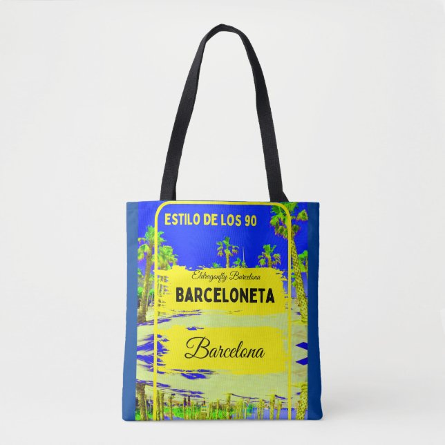 Barceloneta, påsen stil-Mörk blått Tygkasse (Framsida)