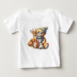 Bärchen und sein Rehkitz im Schnee T Shirt