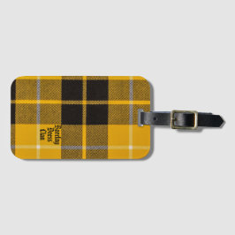 Barclay Dress Clan Tartan With Monogram Name Bagagebricka