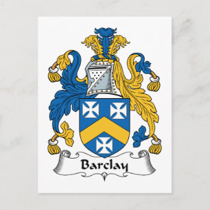 Barclay familjevapen vykort