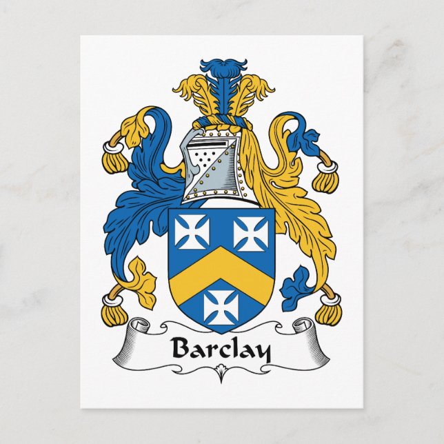 Barclay familjevapen vykort (Framsida)