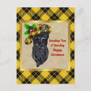 Barclay Klan Badge & Tartan Jul Vykort
