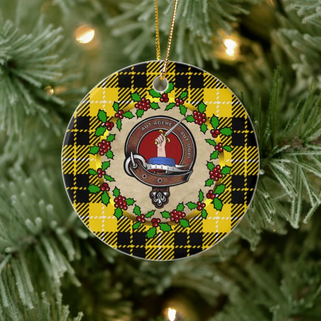 Barclay Klan Badge & Tartan Personlig Julafton Julgransprydnad Keramik (Träd)