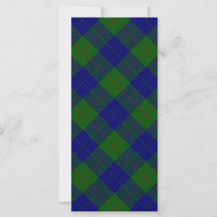 Barclay klan tartan blågrön karl