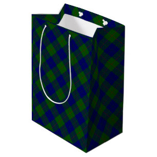 Barclay klan tartan blågrön ruta