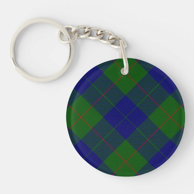 Barclay klan tartan blue grönt plaid (Framsidan)