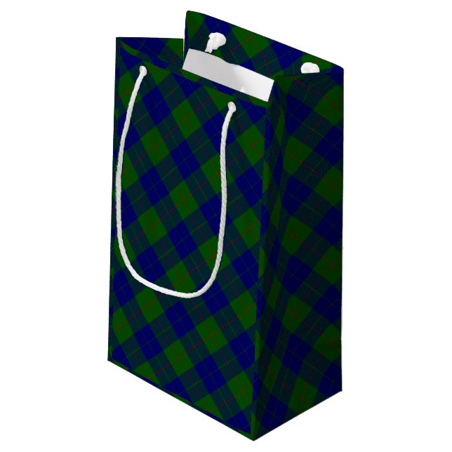 Barclay klan tartan blue grönt plaid (Baksidan Vinklad)