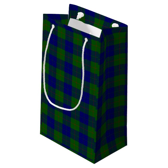 Barclay klan tartan blue grönt plaid (Baksidan Vinklad)