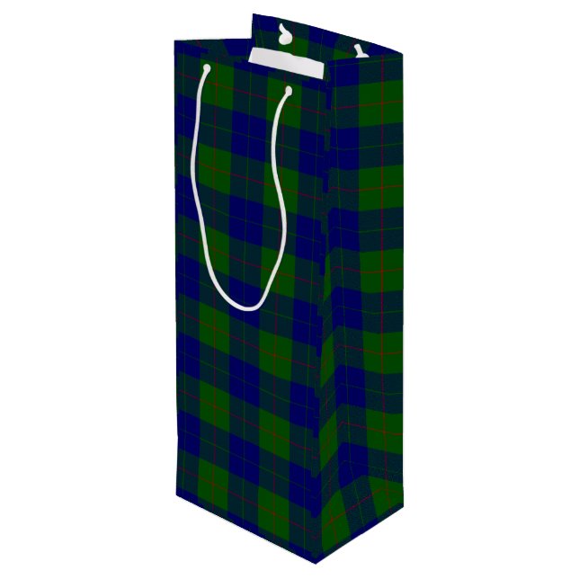 Barclay klan tartan blue grönt plaid (Baksidan Vinklad)