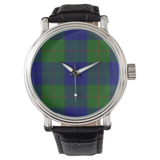 Barclay klan tartan blue grönt plaid armbandsur (Framsida)