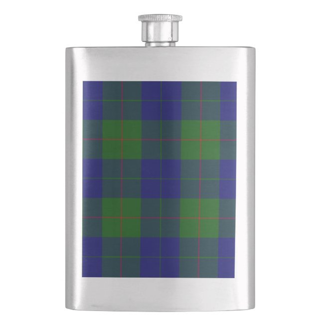 Barclay klan tartan blue grönt plaid fickplunta (Framsidan)