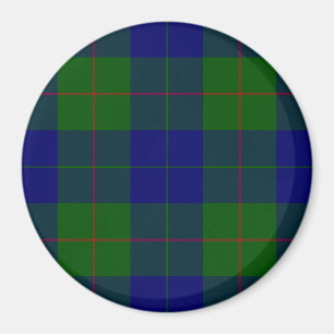 Barclay klan tartan blue grönt plaid magnet