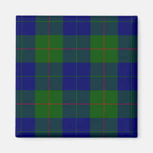 Barclay klan tartan blue grönt plaid magnet