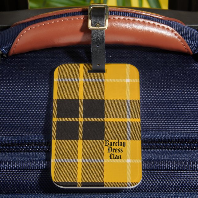 Barclay Klänning Clan Tartan Med Monogramnamn Bagagebricka (Framsida Insitu 2)
