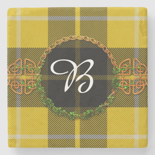 Barclay klänningTartan och Monogram Stenunderlägg (Framsidan)