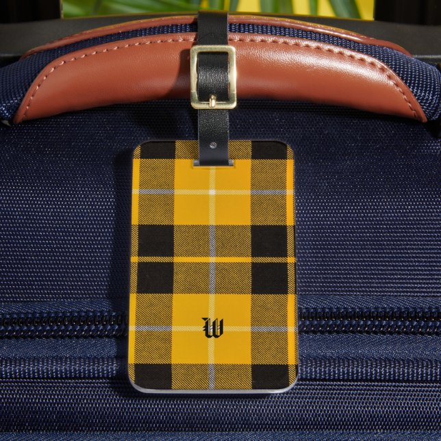 Barclay Klansmönster Med Monogram Bagagebricka (Framsida Insitu 2)