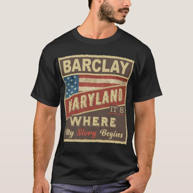 BARCLAY, MD Det är där min berättelse börjar T Shirt (Framsida)