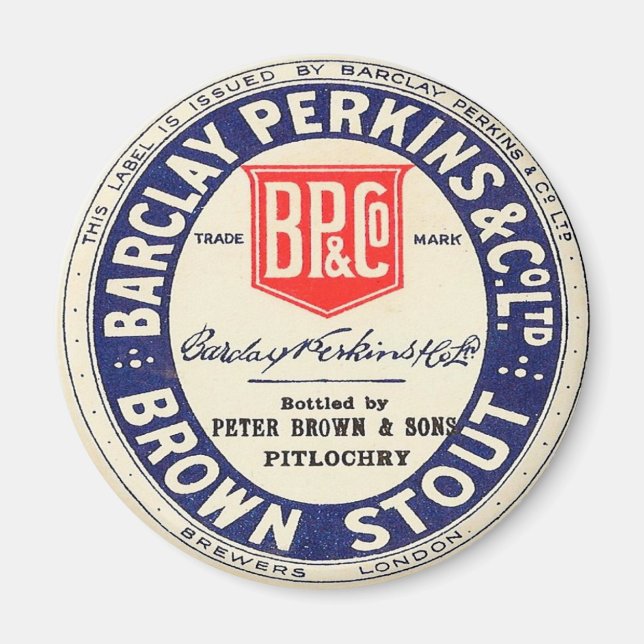 Barclay Perkins Brown Stout Magnet (Framsidan)
