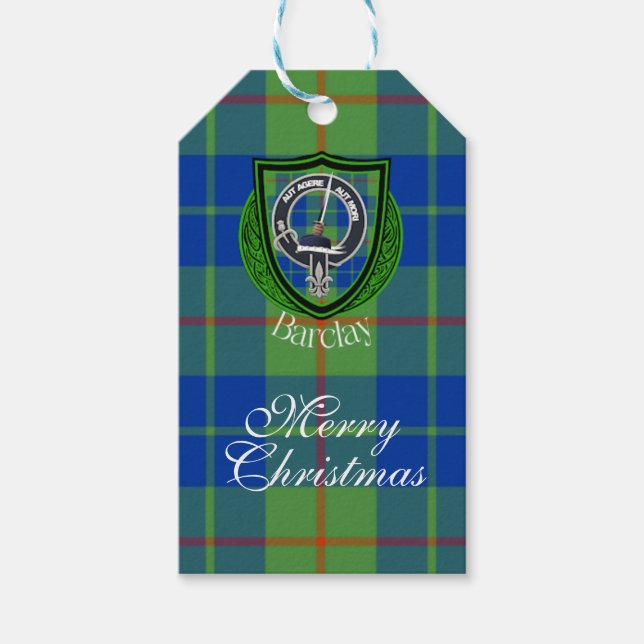 Barclay Scottish Clan Tartan & Crest Presentetikett (Framsidan)