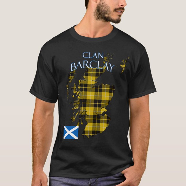 Barclay Scottish Klan Tartan Scotland T Shirt (Framsida)