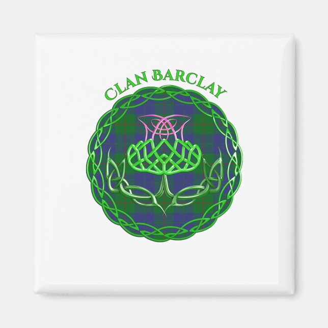Barclay Scottish Tartan Celtic Thistle Magnet (Framsidan)