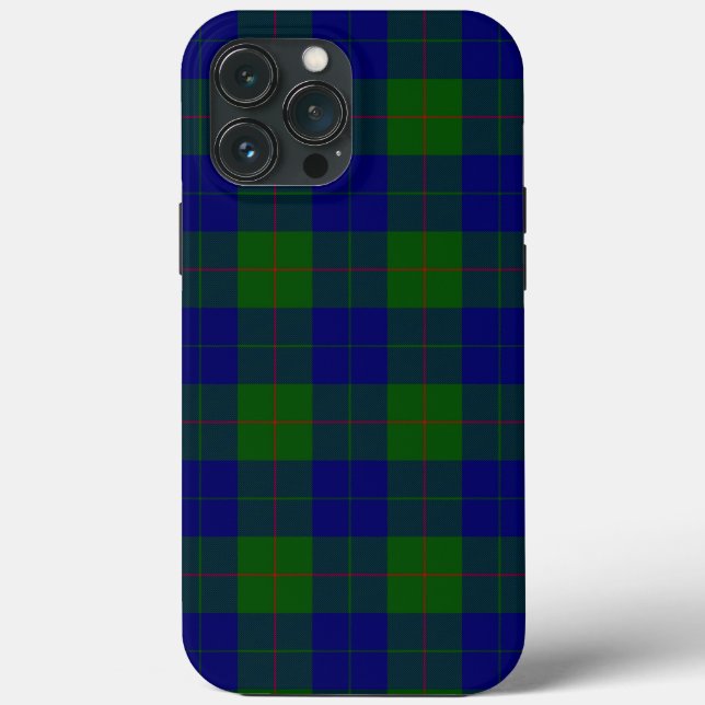 Barclay tartan Blue grönt plaid (Baksida)