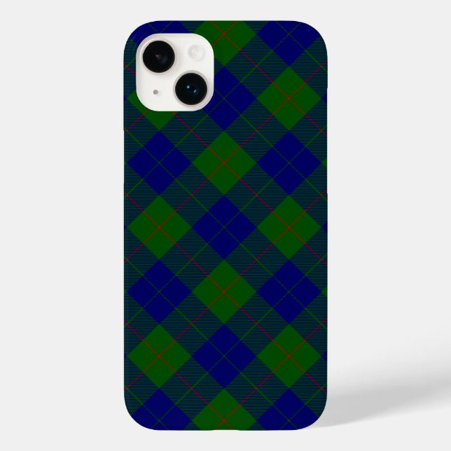Barclay tartan Blue grönt plaid (Baksida)