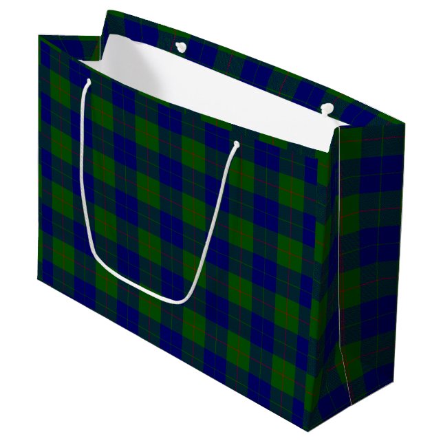 Barclay tartan Blue grönt plaid (Framsidan Vinklad)