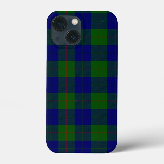 Barclay tartan Blue grönt plaid (Baksida)